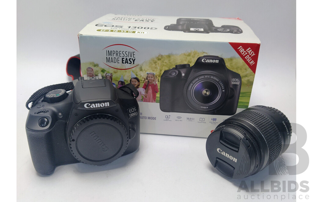 Canon EOS 1300D Digital SLR Camera and Lens - ORP $649