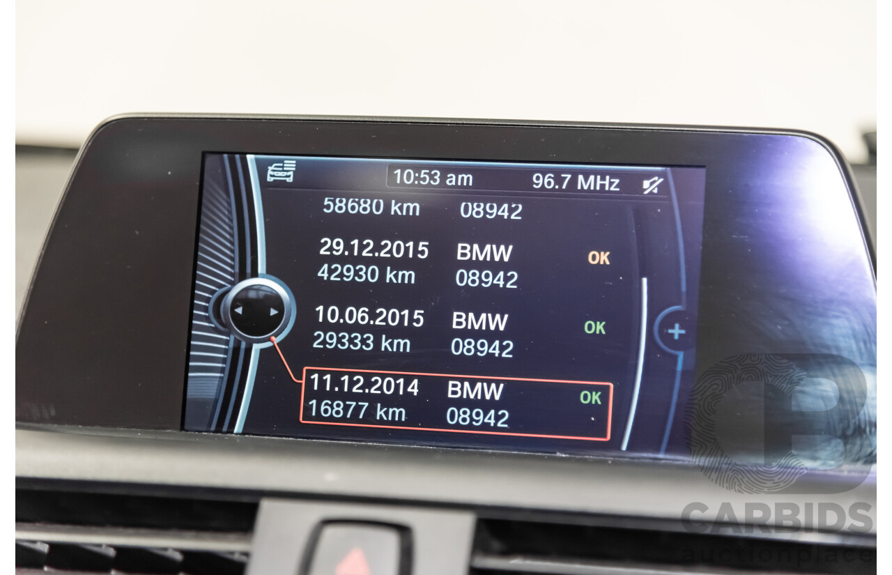 4/2014 Bmw 1 25i Sportline F20 MY14 5d Hatchback Black 2.0L