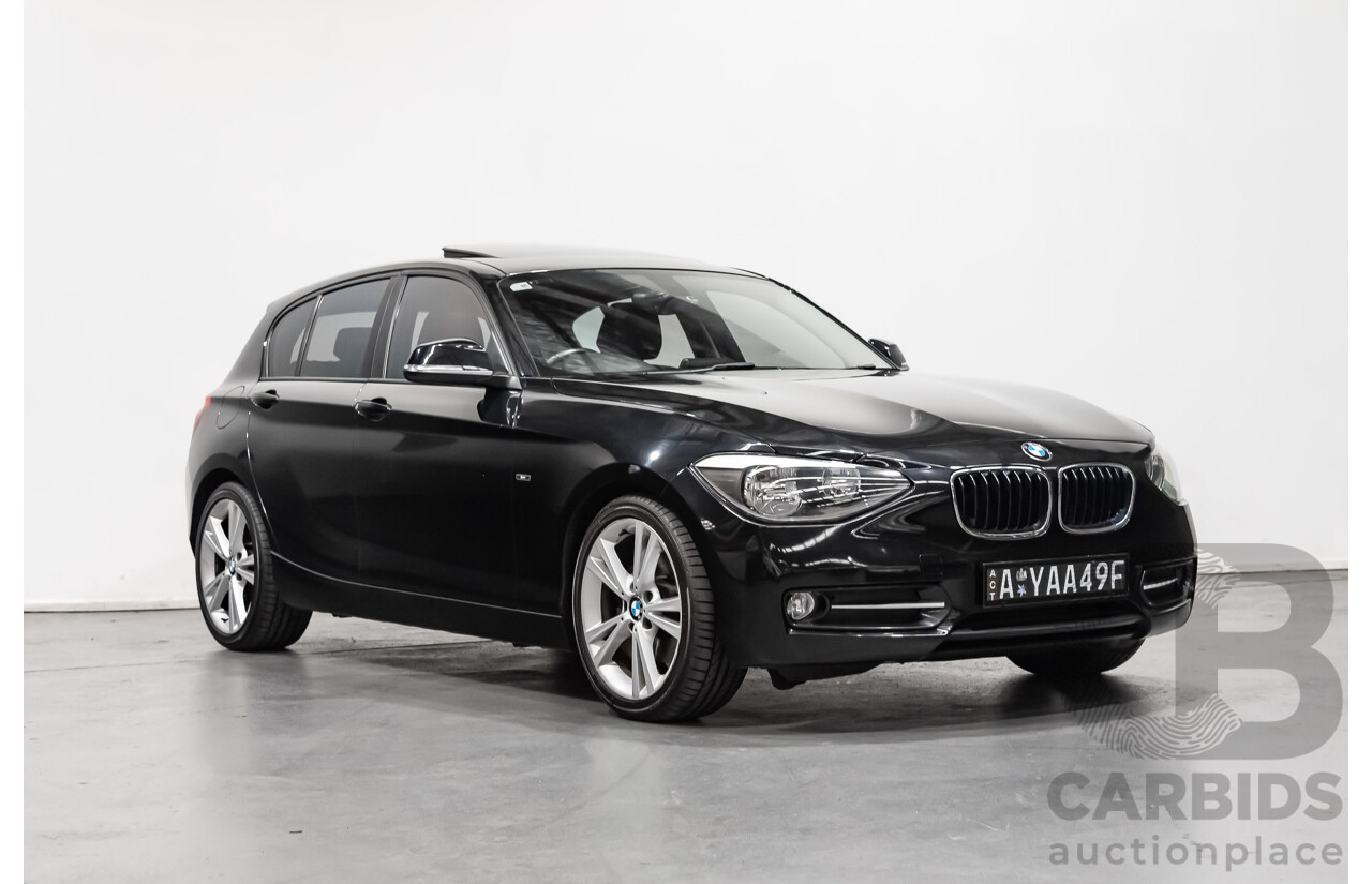 4/2014 Bmw 1 25i Sportline F20 MY14 5d Hatchback Black 2.0L