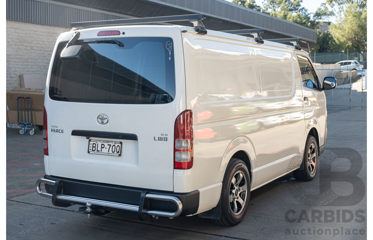 10/2009 Toyota Hiace LWB TRH201R MY07 Upgrade 4d Van White 2.7L