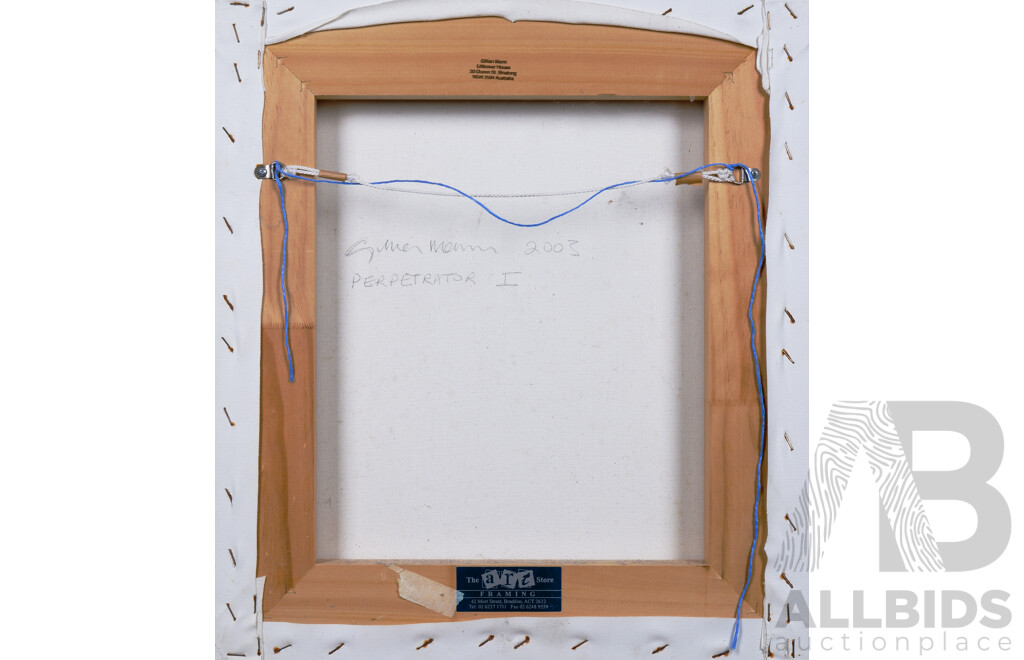 Gillian Mann (1939-2007), Perpetrator I 2003, Digital Print on Canvas, 45 x 40 cm