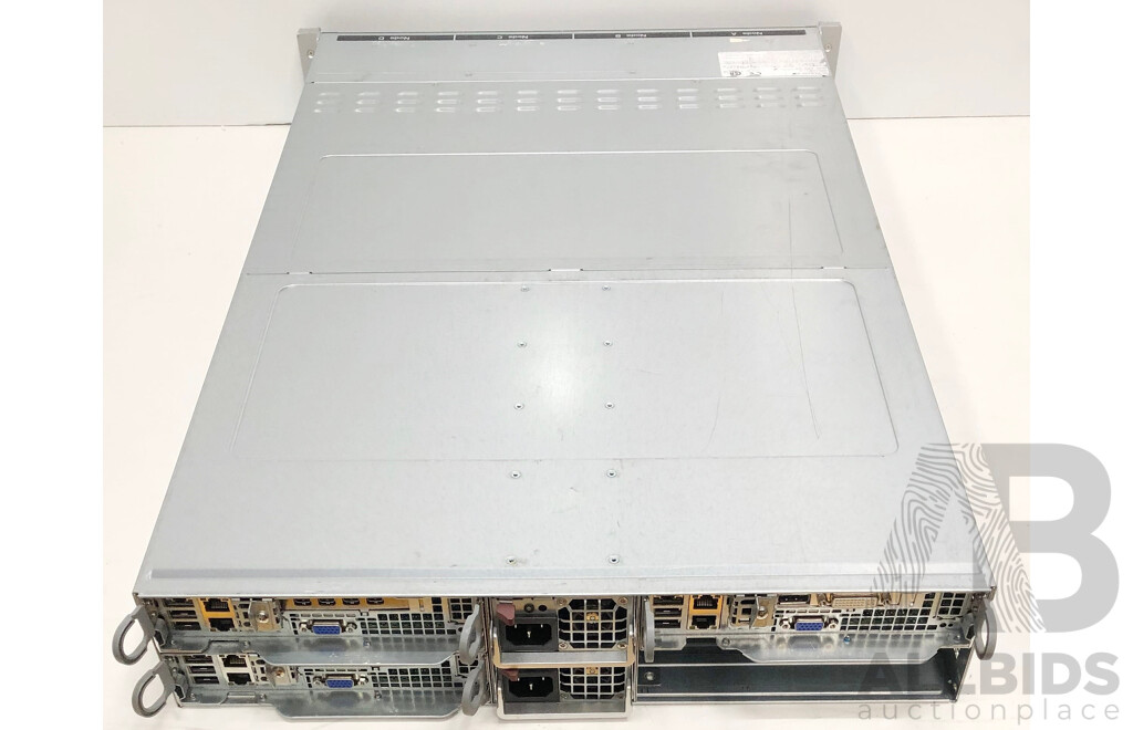 SuperMicro 217-20 2RU Multi-Node Server w/ 3 x Dual Intel Xeon (E5-2680 v3) 2.50GHz-3.30GHz 12-Core CPU 32GB DDR4 Nodes