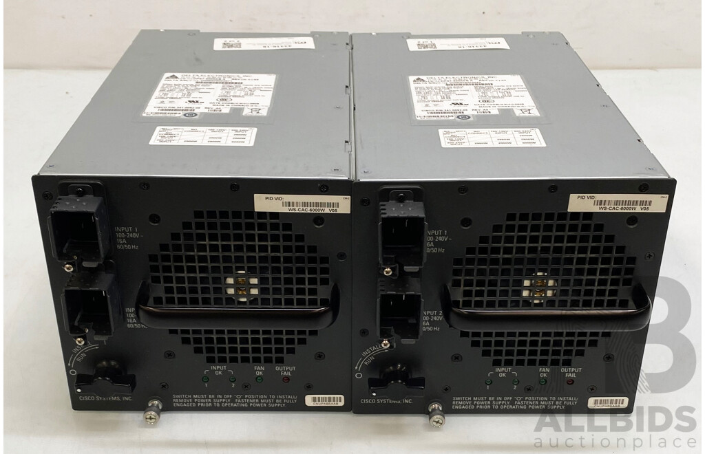 Cisco Delta Electronics (DPST-6000AB A) 6000W Power Supply - Lot of Two