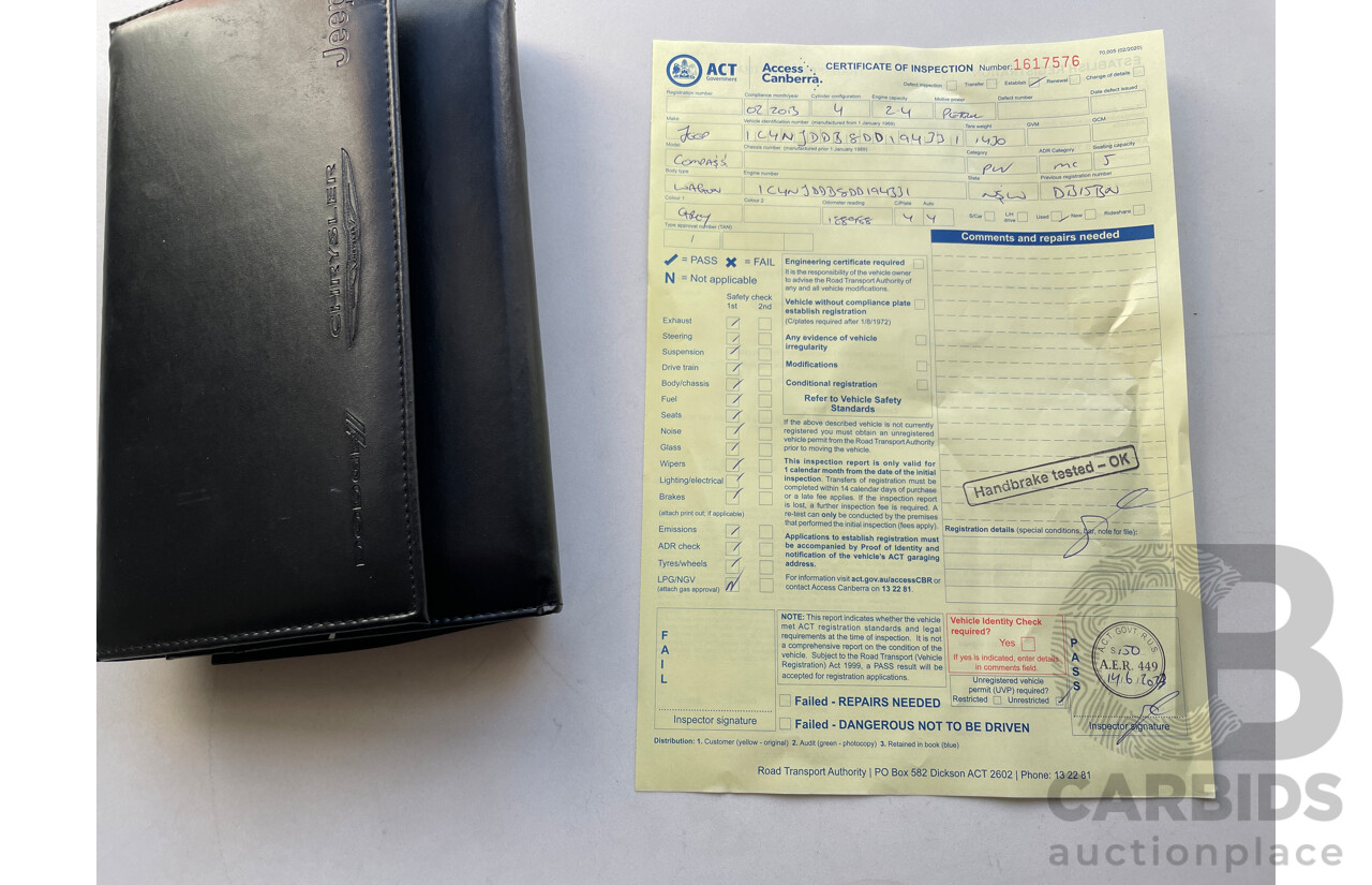 2/2013 Jeep Compass Limited (4x4) MK MY12 4d Wagon Grey 2.4L