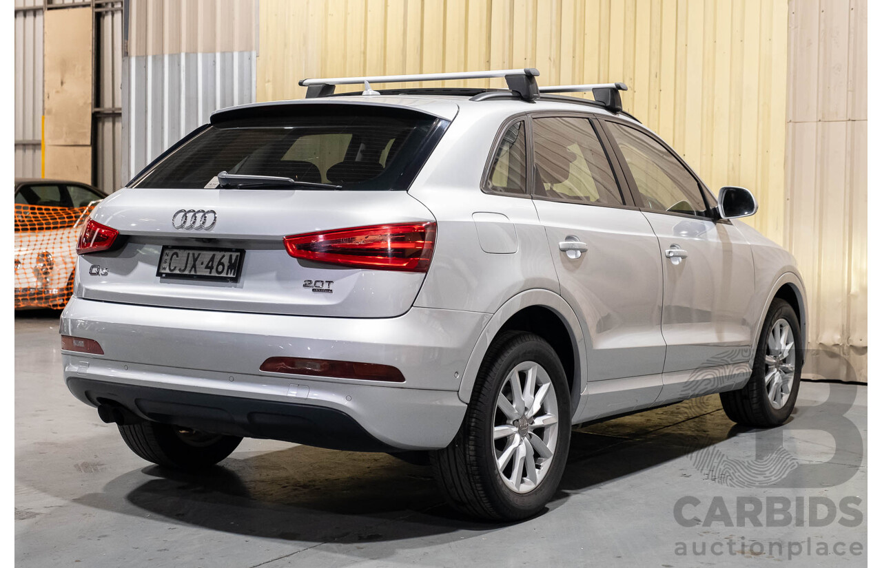 2/2013 Audi Q3 2.0 TFSI Quattro (AWD) 8U 4d Wagon Silver Turbo 2.0L