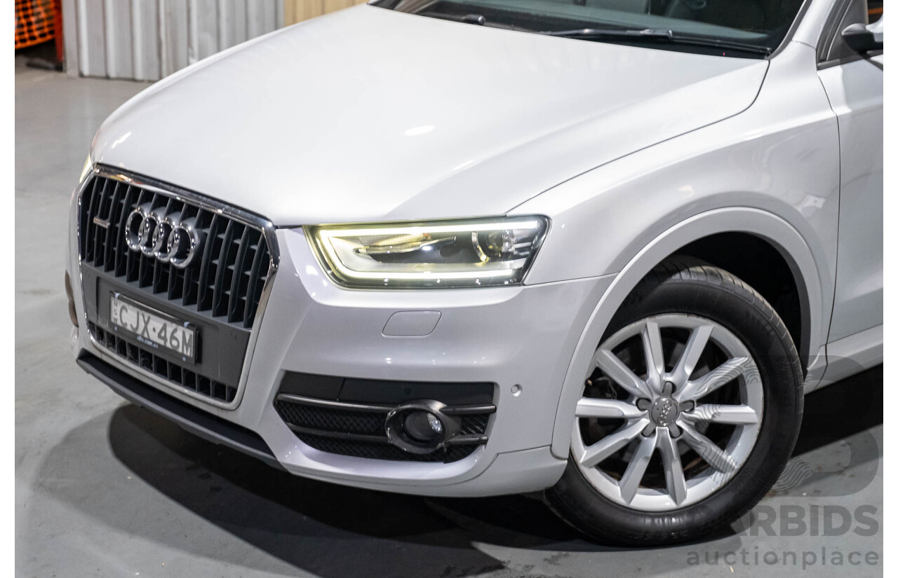 2/2013 Audi Q3 2.0 TFSI Quattro (AWD) 8U 4d Wagon Silver Turbo 2.0L