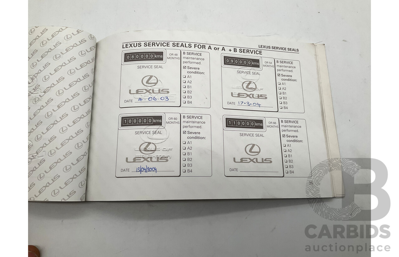 7/1998 Lexus LX470 (4x4) UZJ100R 4d Wagon Metallic Beige V8 4.7L - 8 Seater