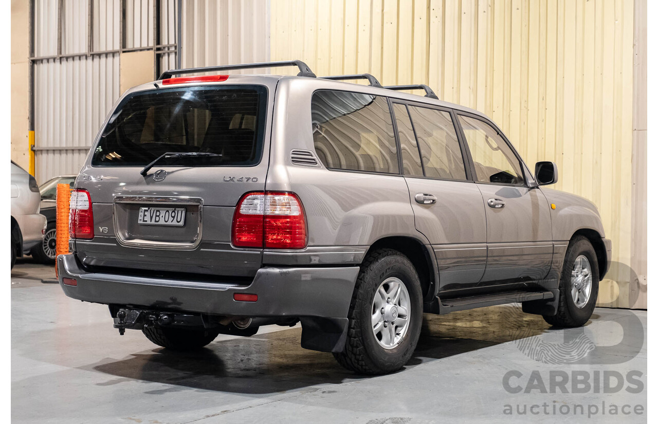 7/1998 Lexus LX470 (4x4) UZJ100R 4d Wagon Metallic Beige V8 4.7L - 8 Seater