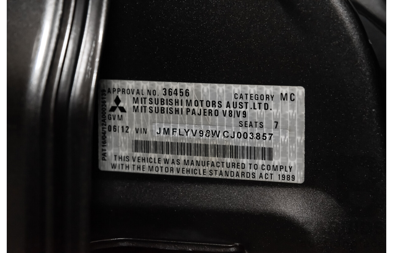 6/2012 Mitsubishi Pajero Activ NW MY12 4d Wagon Grey 3.2L Turbo Diesel - 7 Seater