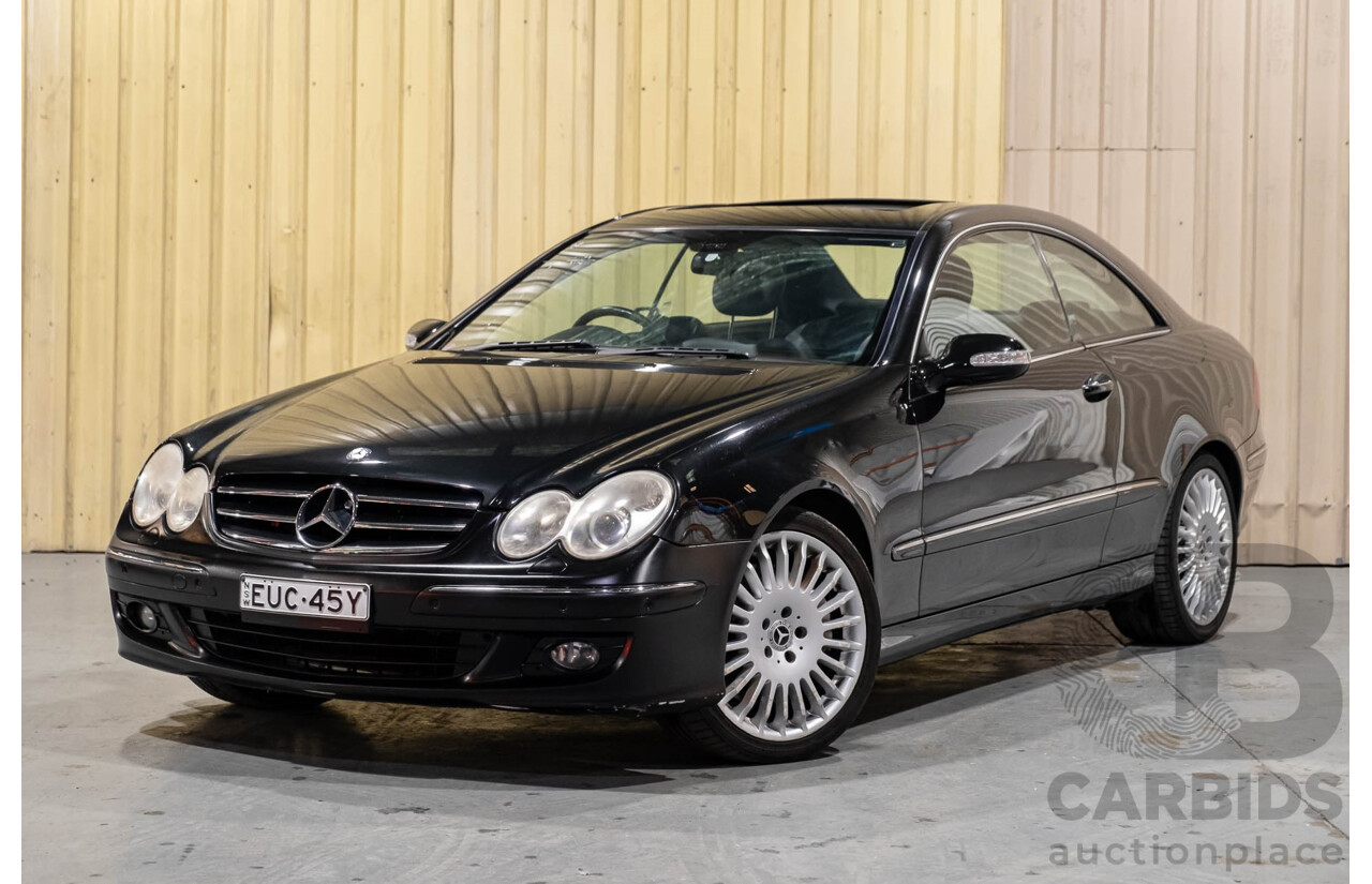 3/2006 Mercedes Benz CLK500 Avantgarde C209 MY06 2d Coupe Obsidian Black V8 5.0L