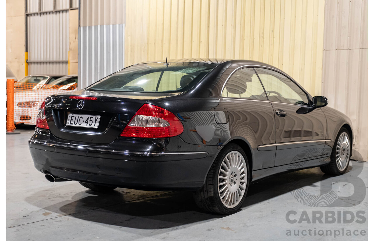 3/2006 Mercedes Benz CLK500 Avantgarde C209 MY06 2d Coupe Obsidian Black V8 5.0L