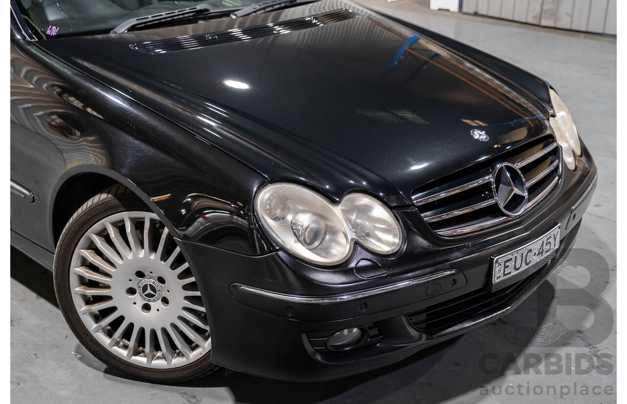 3/2006 Mercedes Benz CLK500 Avantgarde C209 MY06 2d Coupe Obsidian Black V8 5.0L