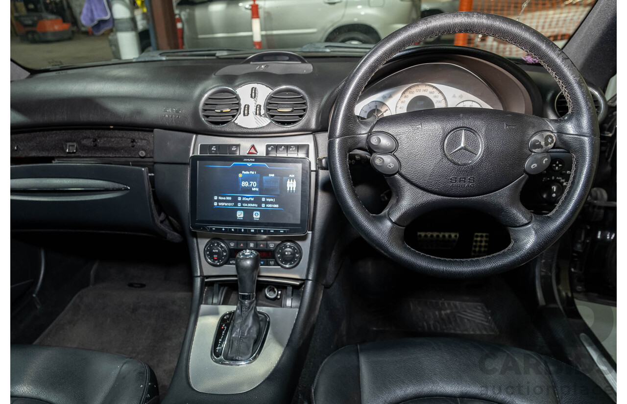 3/2006 Mercedes Benz CLK500 Avantgarde C209 MY06 2d Coupe Obsidian Black V8 5.0L