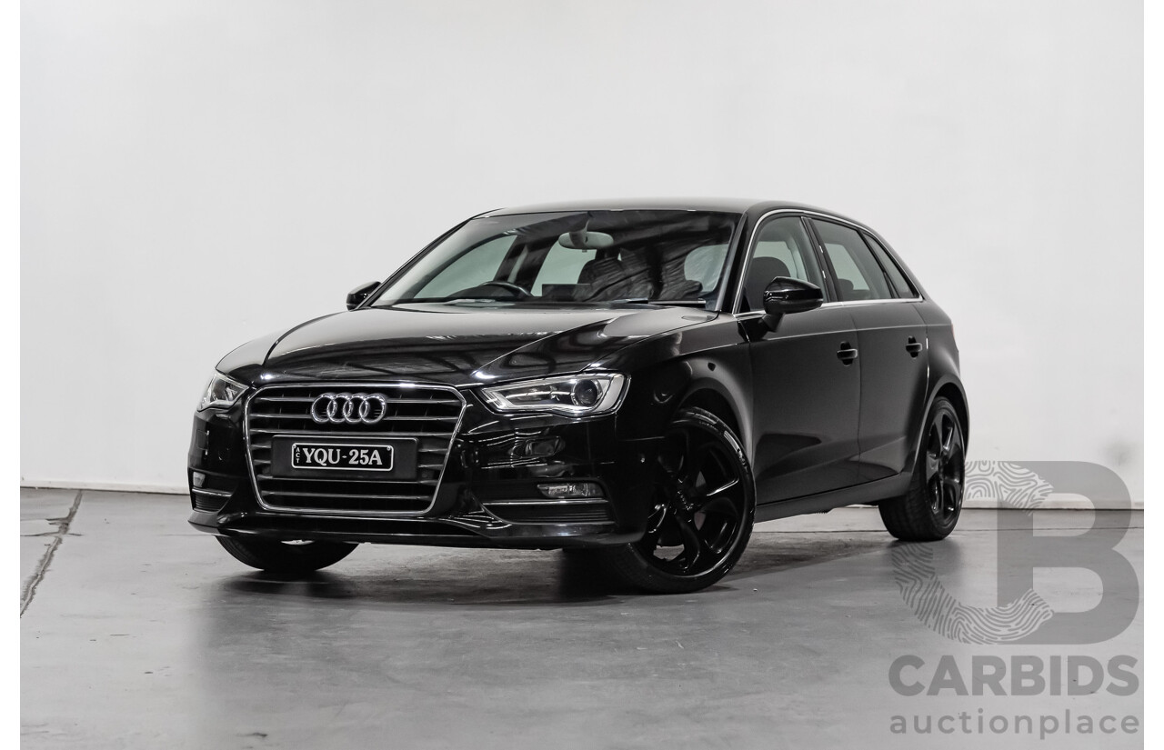 6/2015 Audi A3 Sportback 1.8 TFSI Ambition 8V 5d Hatchback Black 1.8L Turbo
