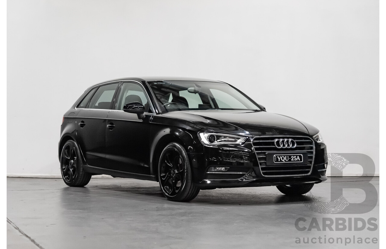 6/2015 Audi A3 Sportback 1.8 TFSI Ambition 8V 5d Hatchback Black 1.8L Turbo