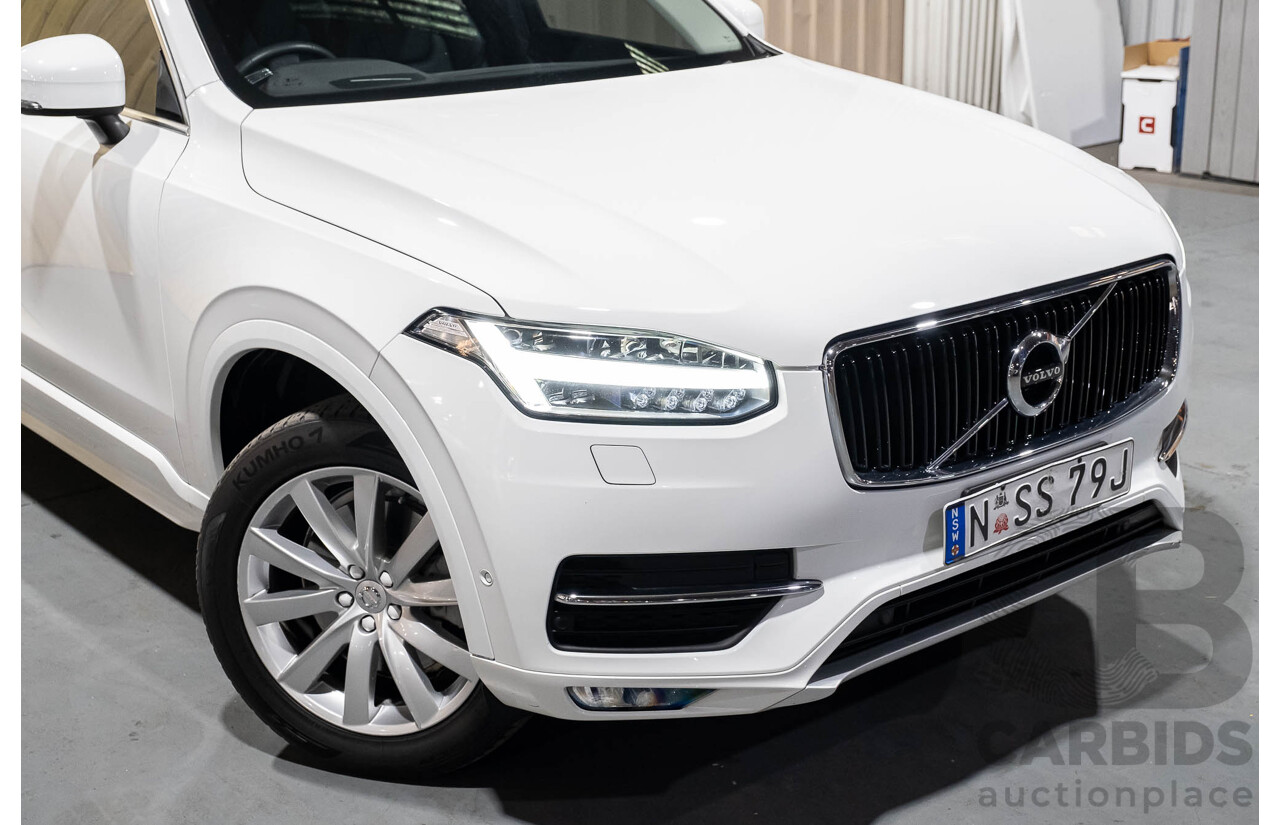 1/2016 Volvo XC90 T6 2.0 Momentum 256 MY16 4d Wagon White Twincharge 2.0L - 7 Seater