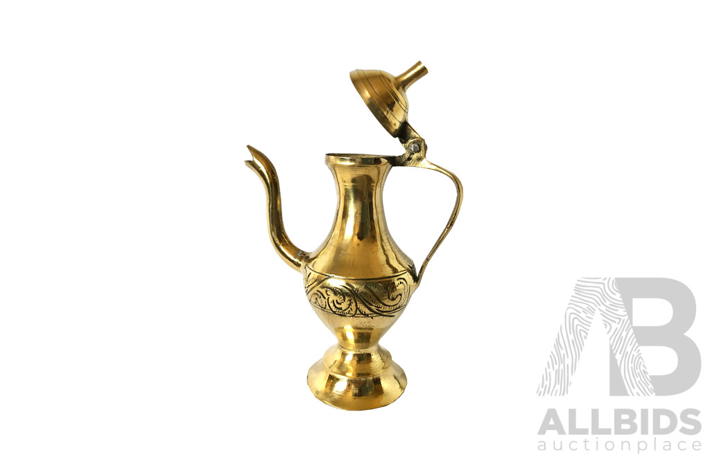 Ceylonese Hand Crafted Brass Jug Ornament