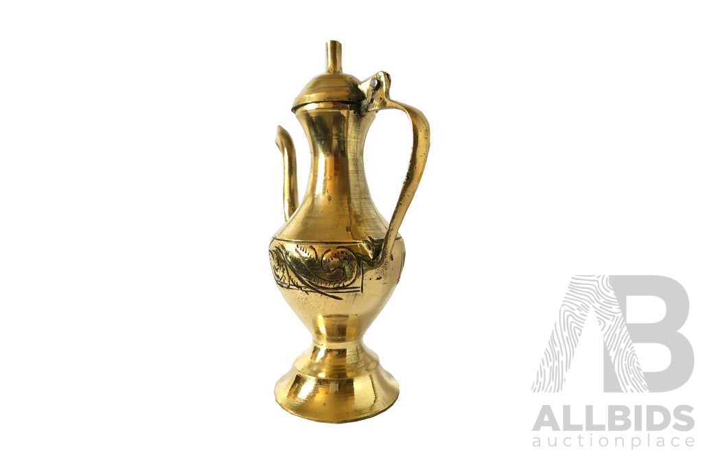 Ceylonese Hand Crafted Brass Jug Ornament