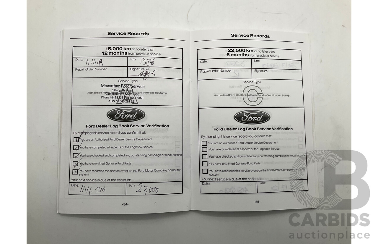 11/2018 Ford Endura Trend (AWD) CA MY19 4d Wagon Silver Turbo Diesel 2.0L