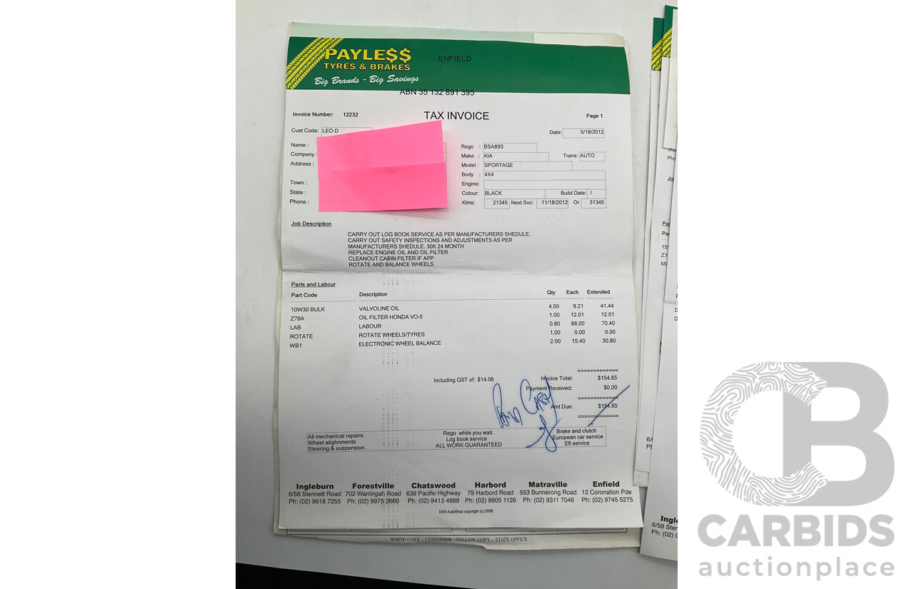 7/2010 Kia Sportage Si SL 4d Wagon Black 2.0L