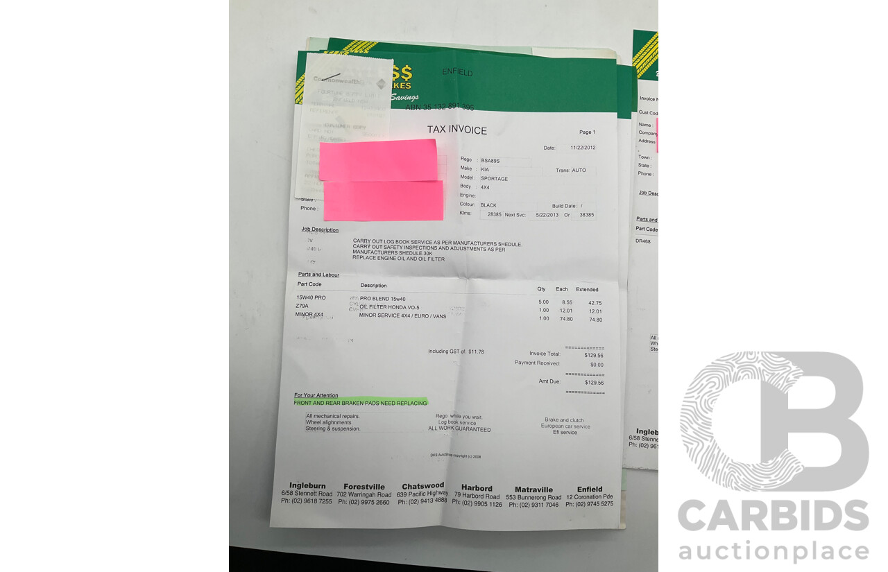 7/2010 Kia Sportage Si SL 4d Wagon Black 2.0L