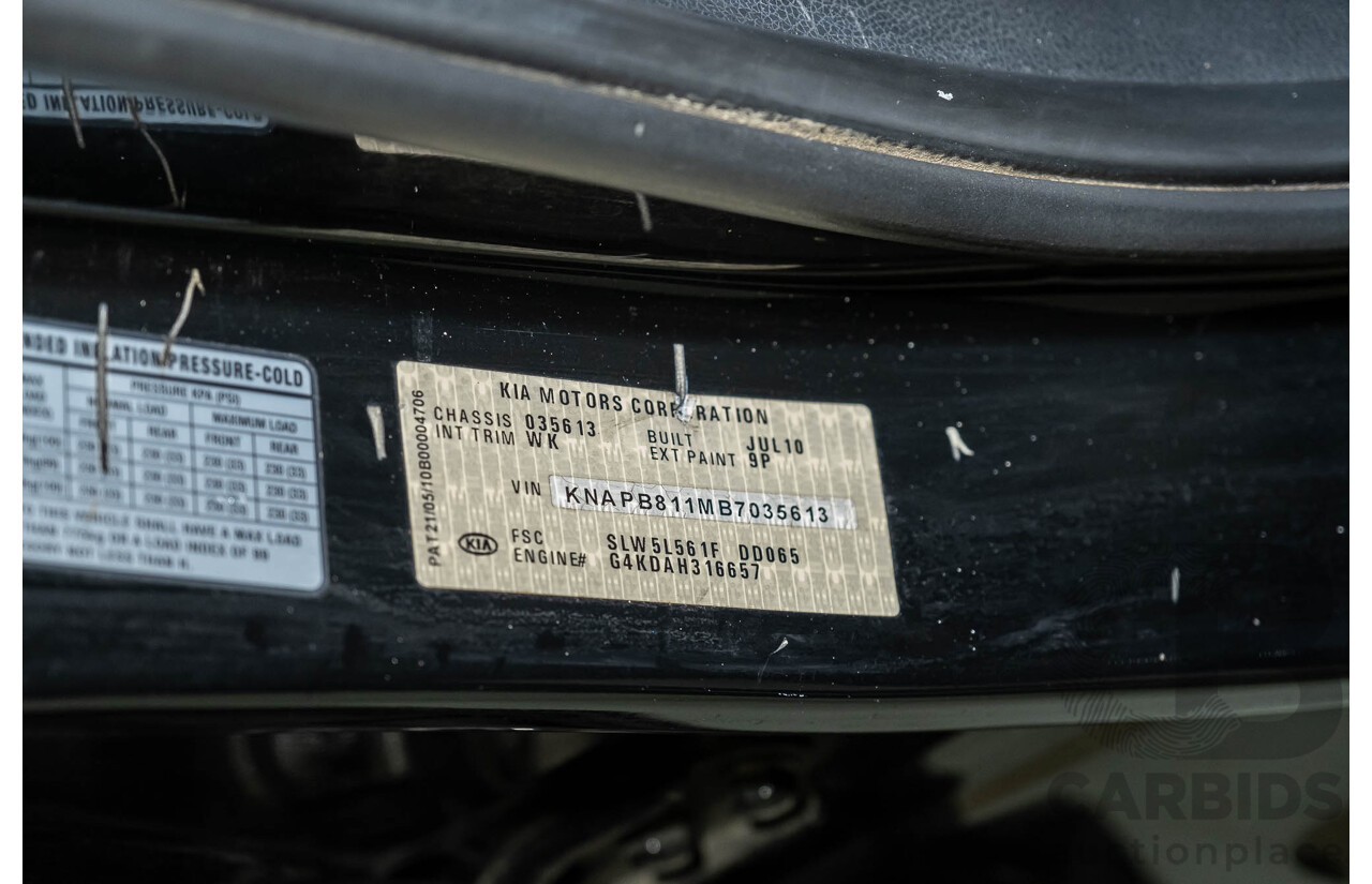 7/2010 Kia Sportage Si SL 4d Wagon Black 2.0L