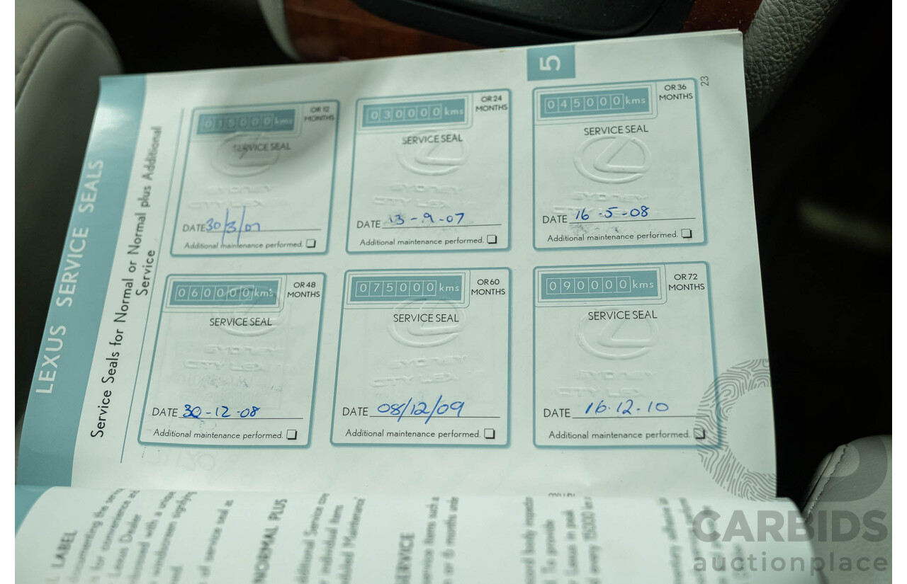 4/2006 Lexus RX350 Sports Luxury GSU35R 4d Wagon Silver V6 3.5L