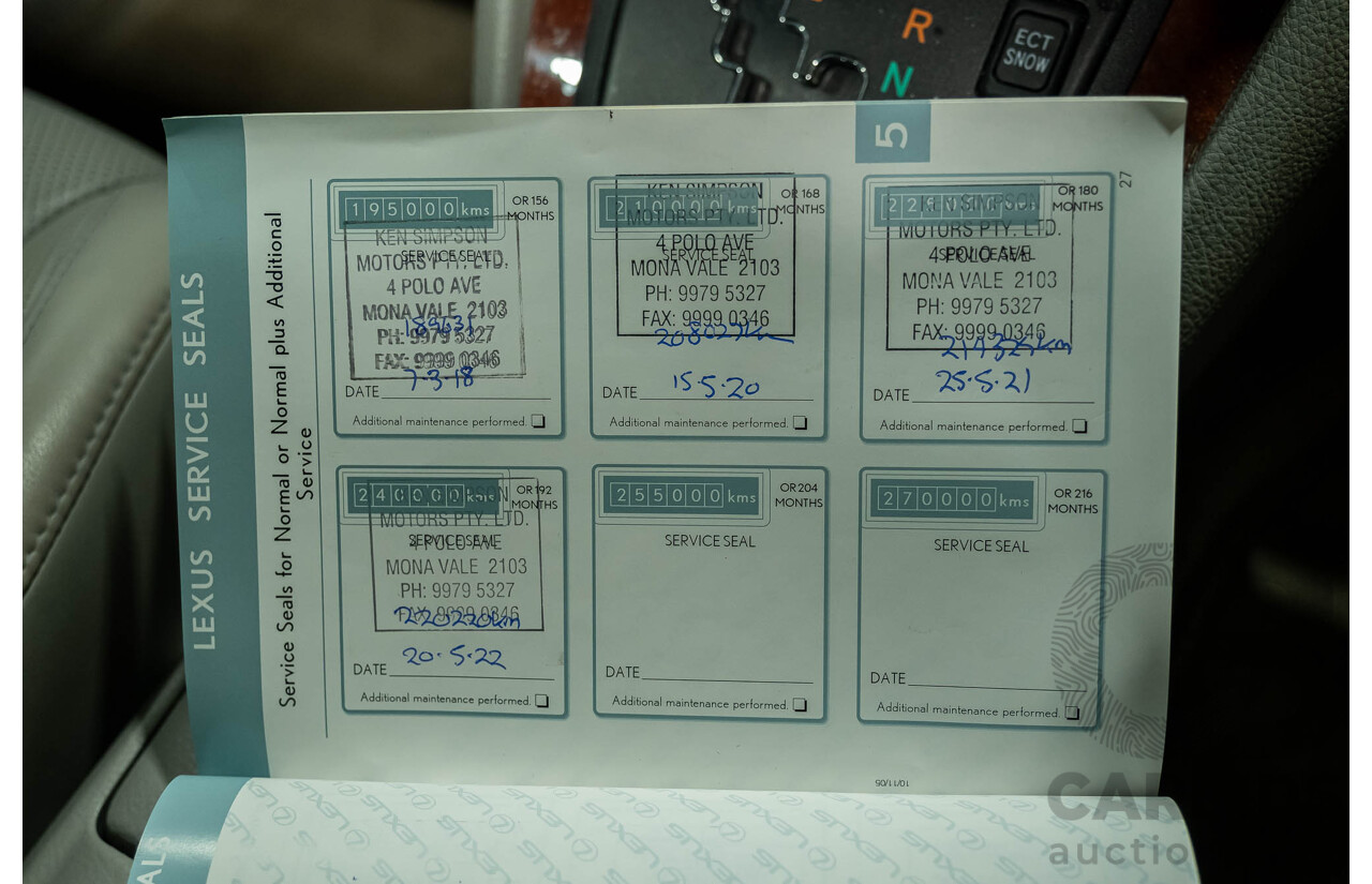 4/2006 Lexus RX350 Sports Luxury GSU35R 4d Wagon Silver V6 3.5L