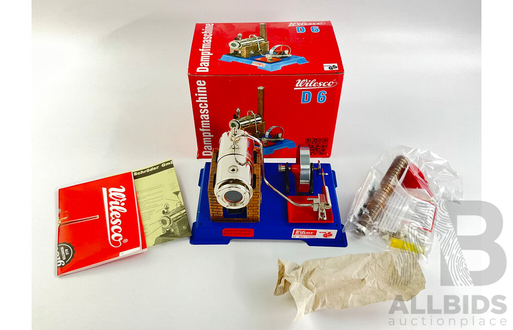 Wilesco D6 Toy Model Steam Engine, Made in Germany