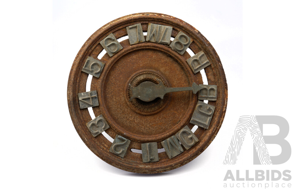 Art Deco Cast Iron Elevator Indicator