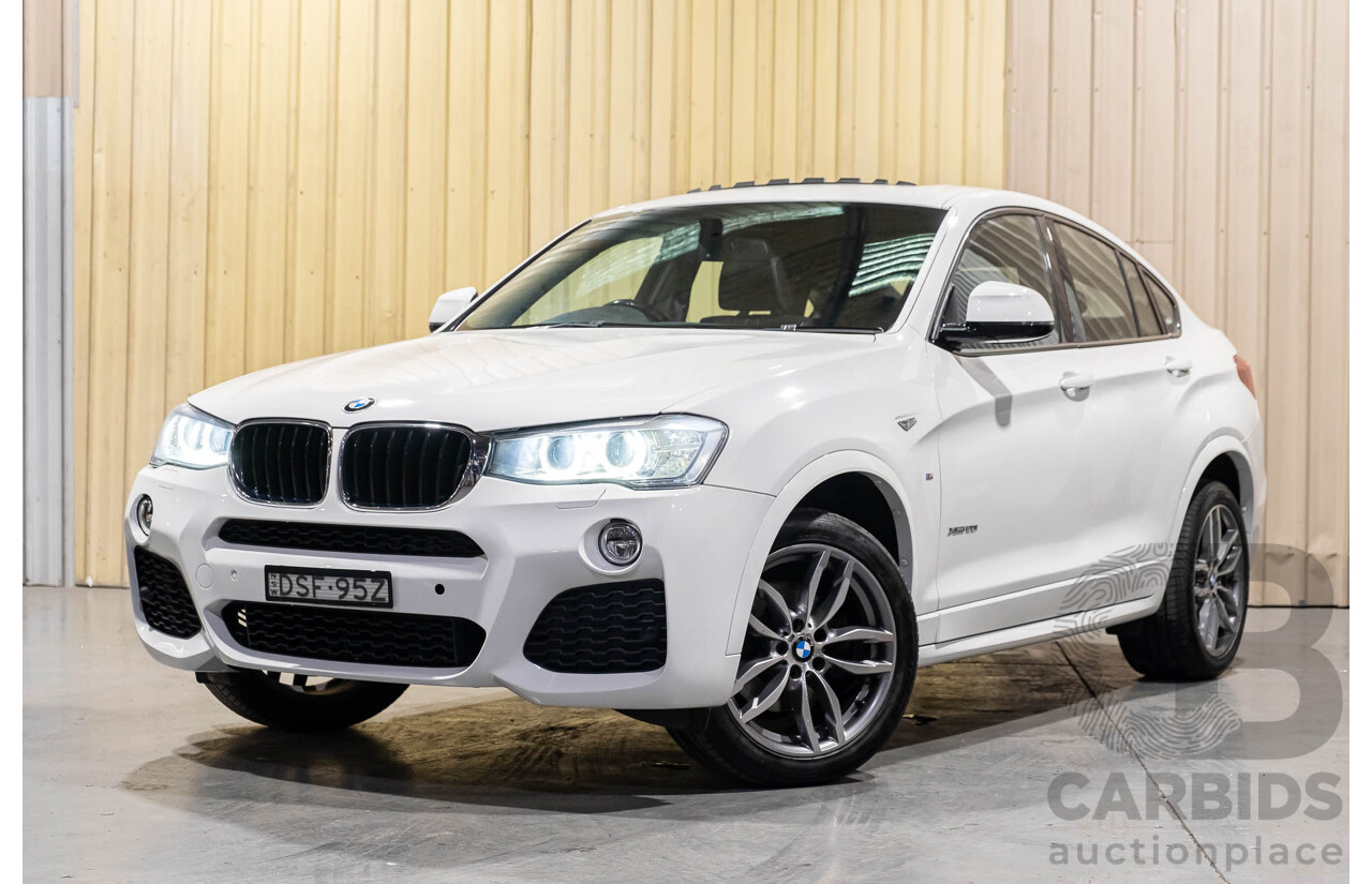 10/2015 BMW X4 Xdrive 20i M-Sport F26 MY15 5d Coupe White Turbo 2.0L