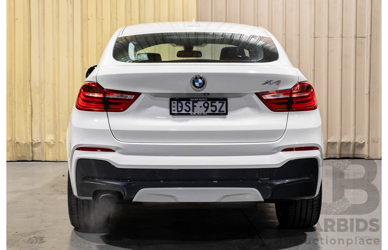 10/2015 BMW X4 Xdrive 20i M-Sport F26 MY15 5d Coupe White Turbo 2.0L