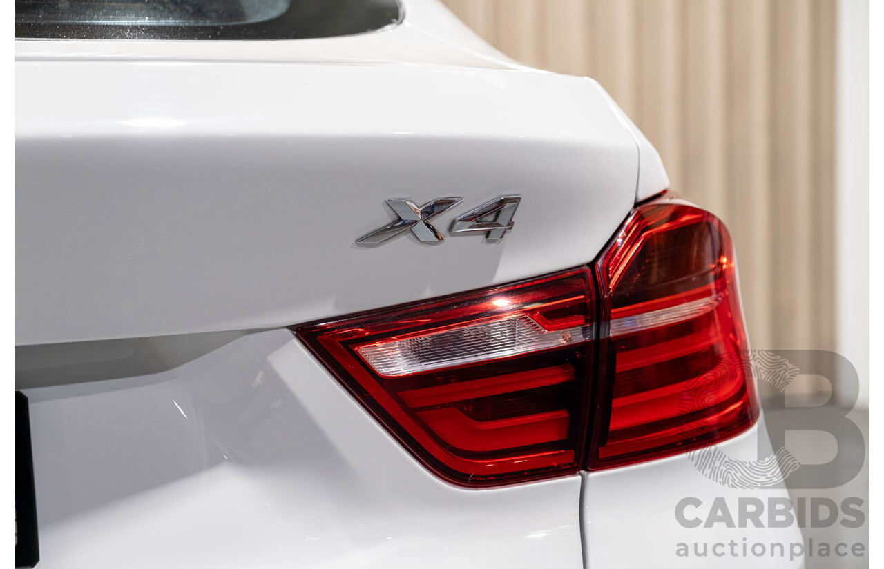 10/2015 BMW X4 Xdrive 20i M-Sport F26 MY15 5d Coupe White Turbo 2.0L