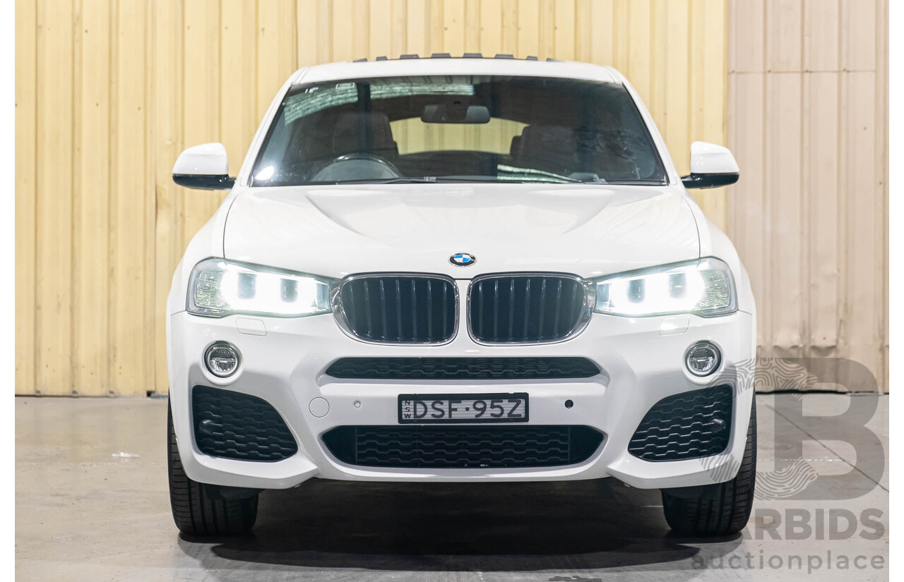 10/2015 BMW X4 Xdrive 20i M-Sport F26 MY15 5d Coupe White Turbo 2.0L