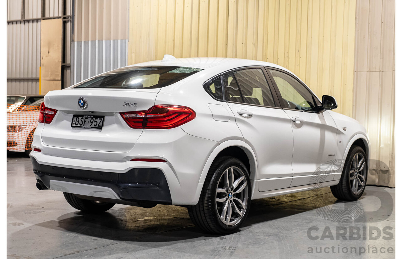 10/2015 BMW X4 Xdrive 20i M-Sport F26 MY15 5d Coupe White Turbo 2.0L