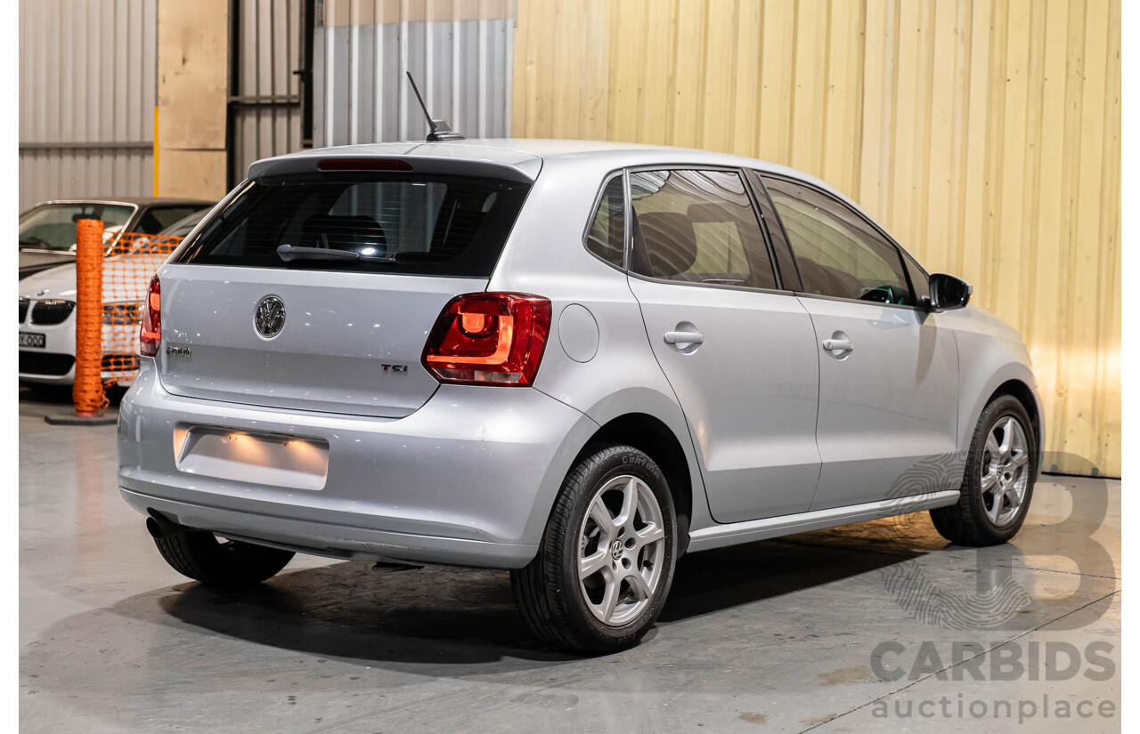 3/2013 Volkswagen Polo 77 TSI Comfortline 6R MY13 5d Hatchback Silver Turbo 1.2L
