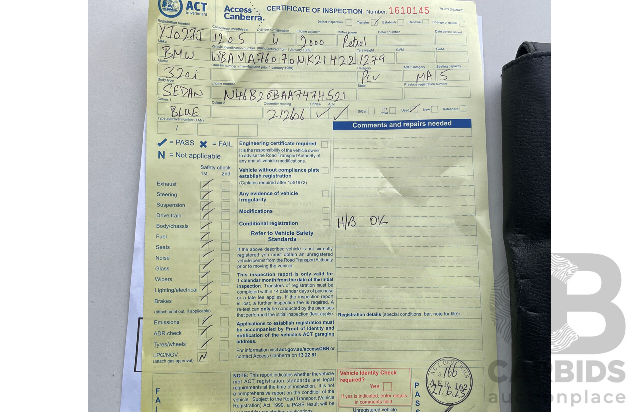 12/2005 Bmw 320i E90 4d Sedan Blue 2.0L