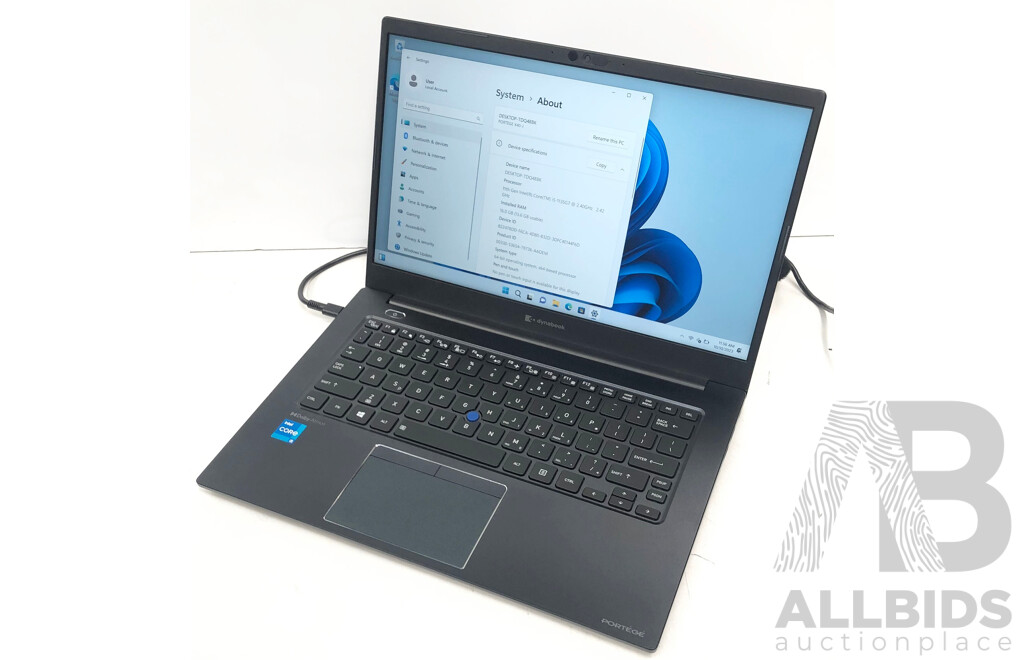 Dynabook Portege X40-J Intel Core i5 (1135G7) 2.40GHz-4.20GHz 4-Core CPU 14-Inch Laptop