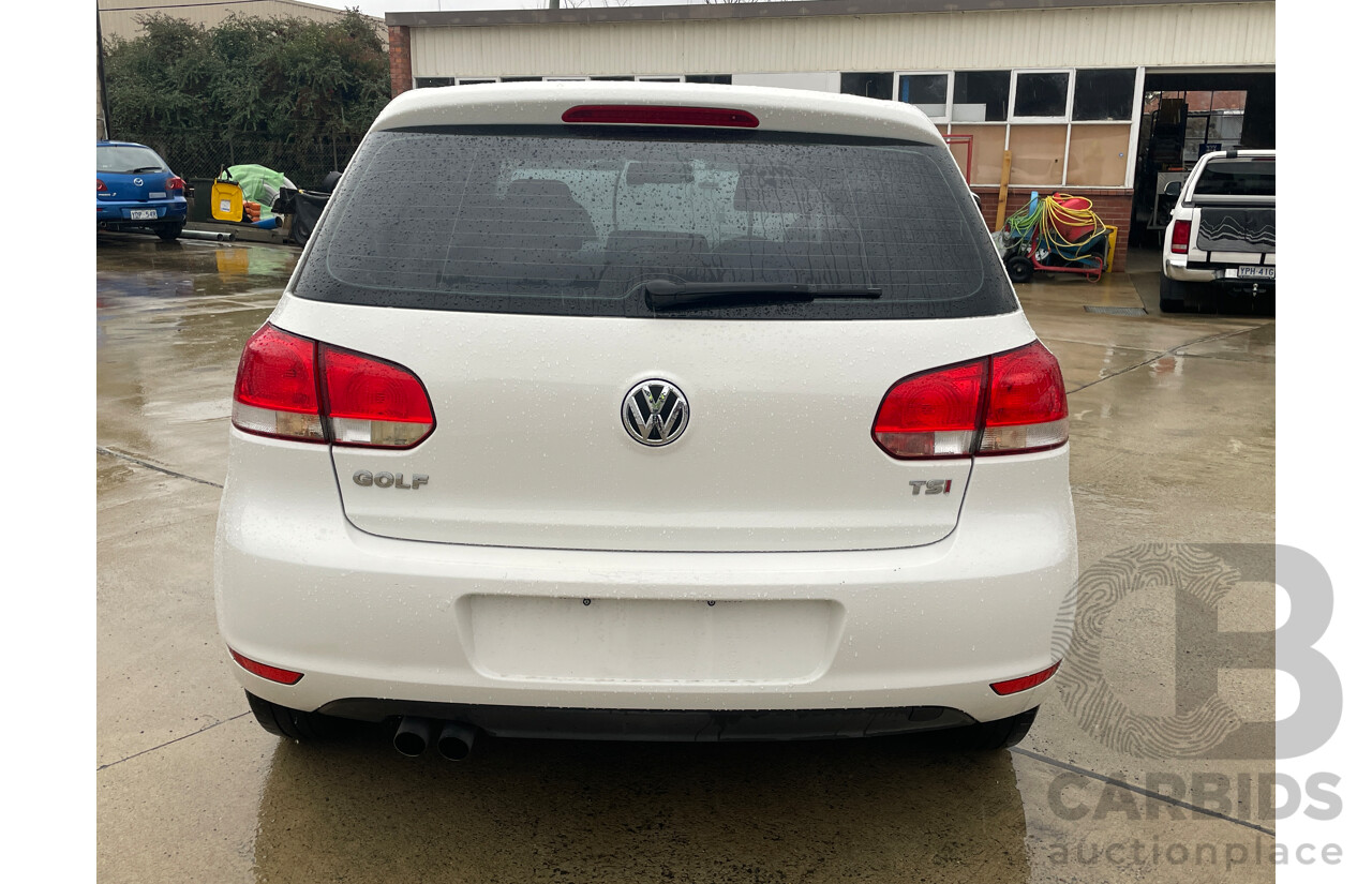 3/2011 Volkswagen Golf 90 TSI Trendline 1K MY11 5d Hatchback White 1.4L