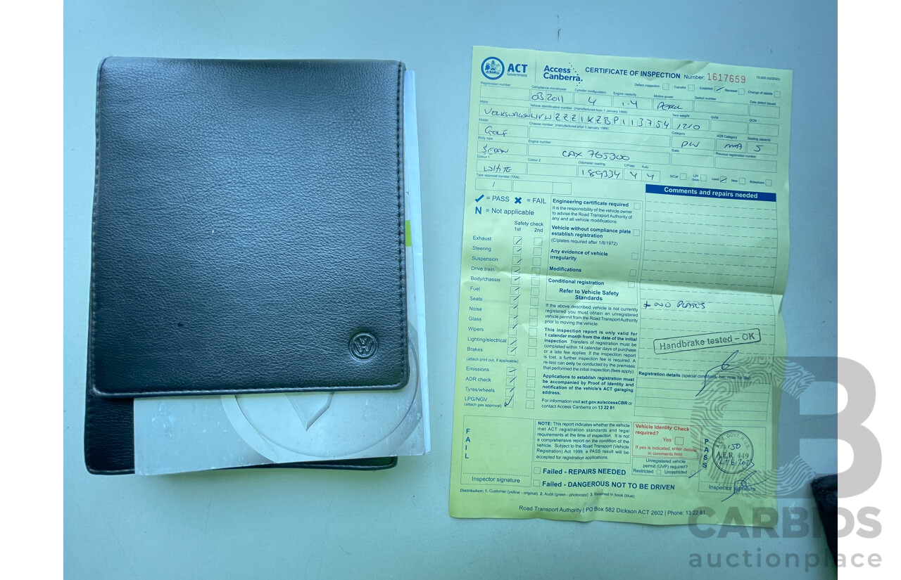 3/2011 Volkswagen Golf 90 TSI Trendline 1K MY11 5d Hatchback White 1.4L