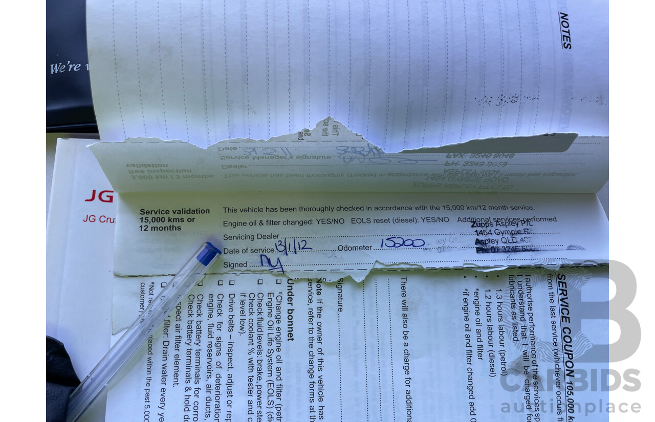 3/2011 Holden Cruze CD JG 4d Sedan White 1.8L