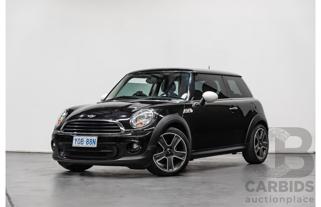 1/2012 Mini Cooper RAY R56 MY12 2d Hatchback Black 1.6L