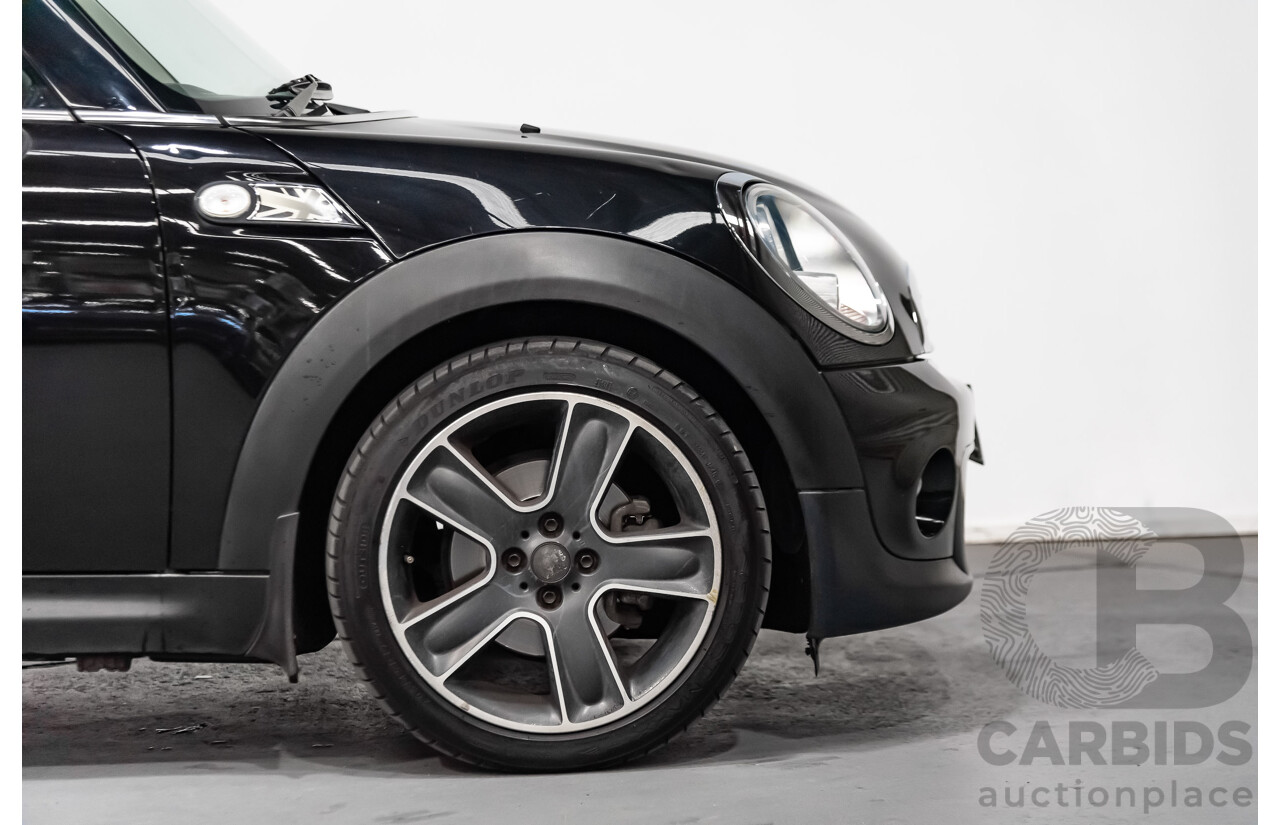 1/2012 Mini Cooper RAY R56 MY12 2d Hatchback Black 1.6L