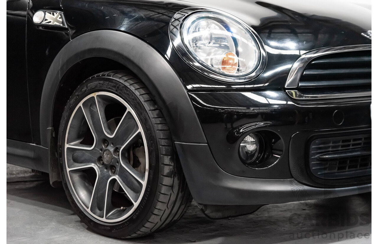 1/2012 Mini Cooper RAY R56 MY12 2d Hatchback Black 1.6L