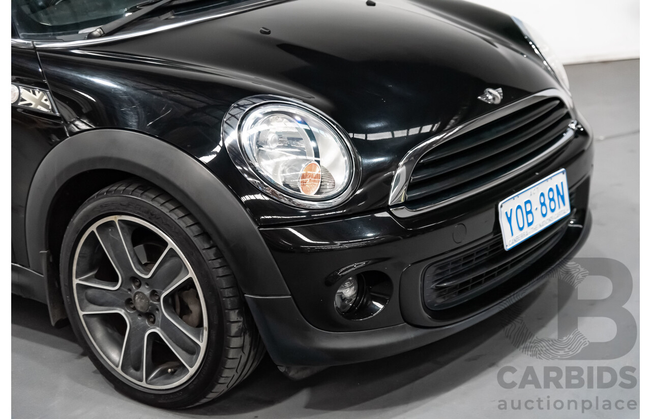 1/2012 Mini Cooper RAY R56 MY12 2d Hatchback Black 1.6L
