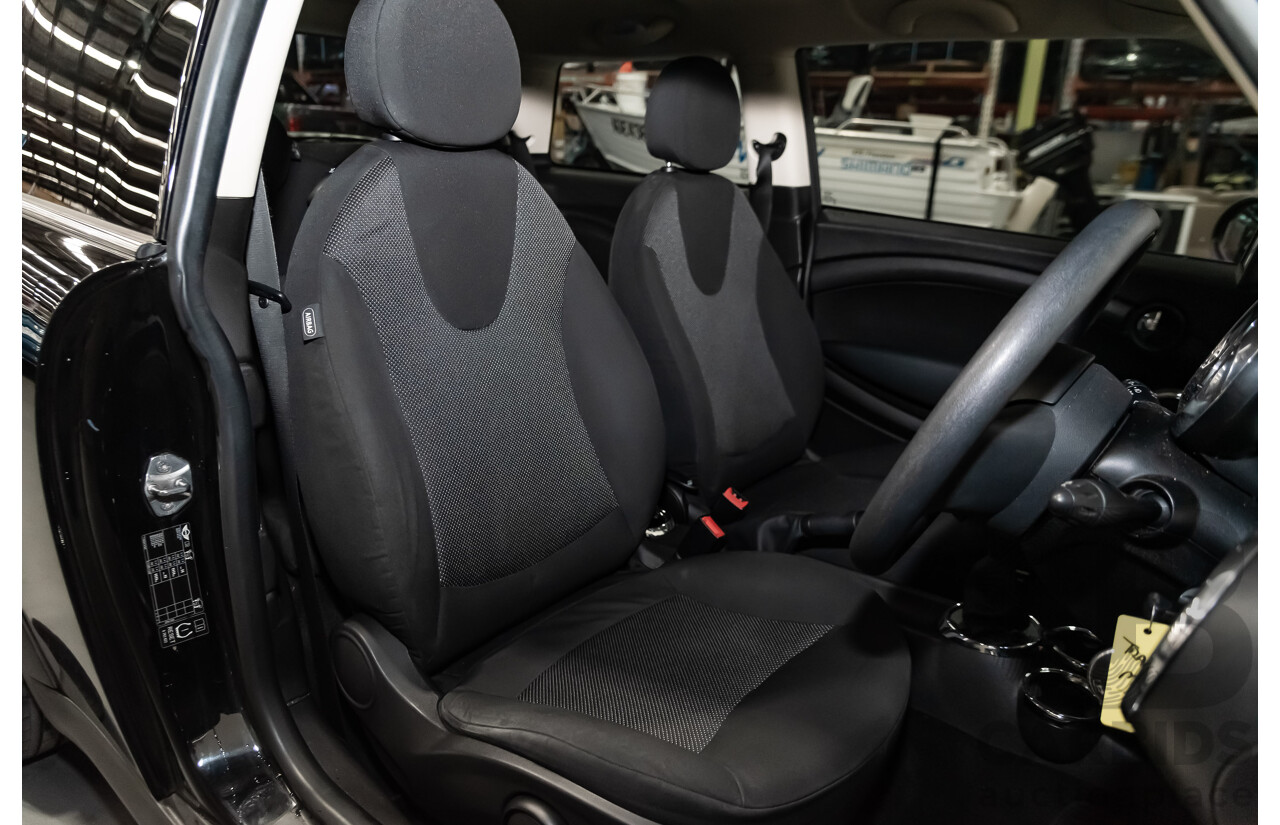 1/2012 Mini Cooper RAY R56 MY12 2d Hatchback Black 1.6L