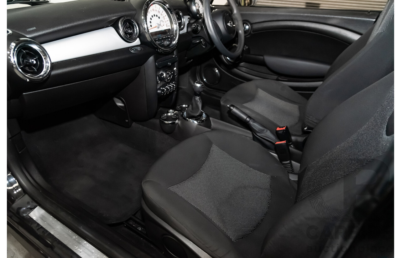 1/2012 Mini Cooper RAY R56 MY12 2d Hatchback Black 1.6L