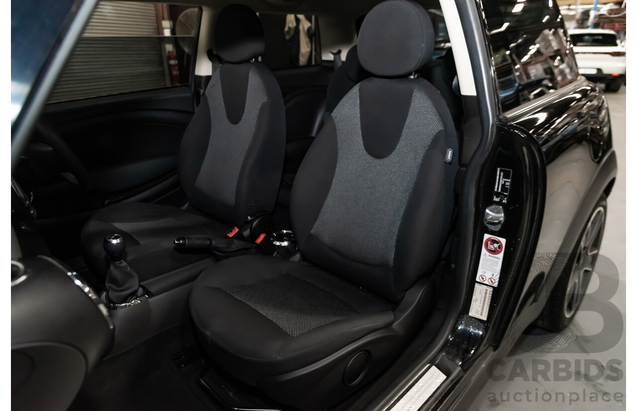 1/2012 Mini Cooper RAY R56 MY12 2d Hatchback Black 1.6L