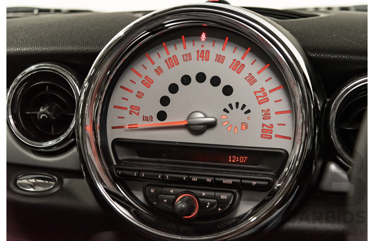 1/2012 Mini Cooper RAY R56 MY12 2d Hatchback Black 1.6L