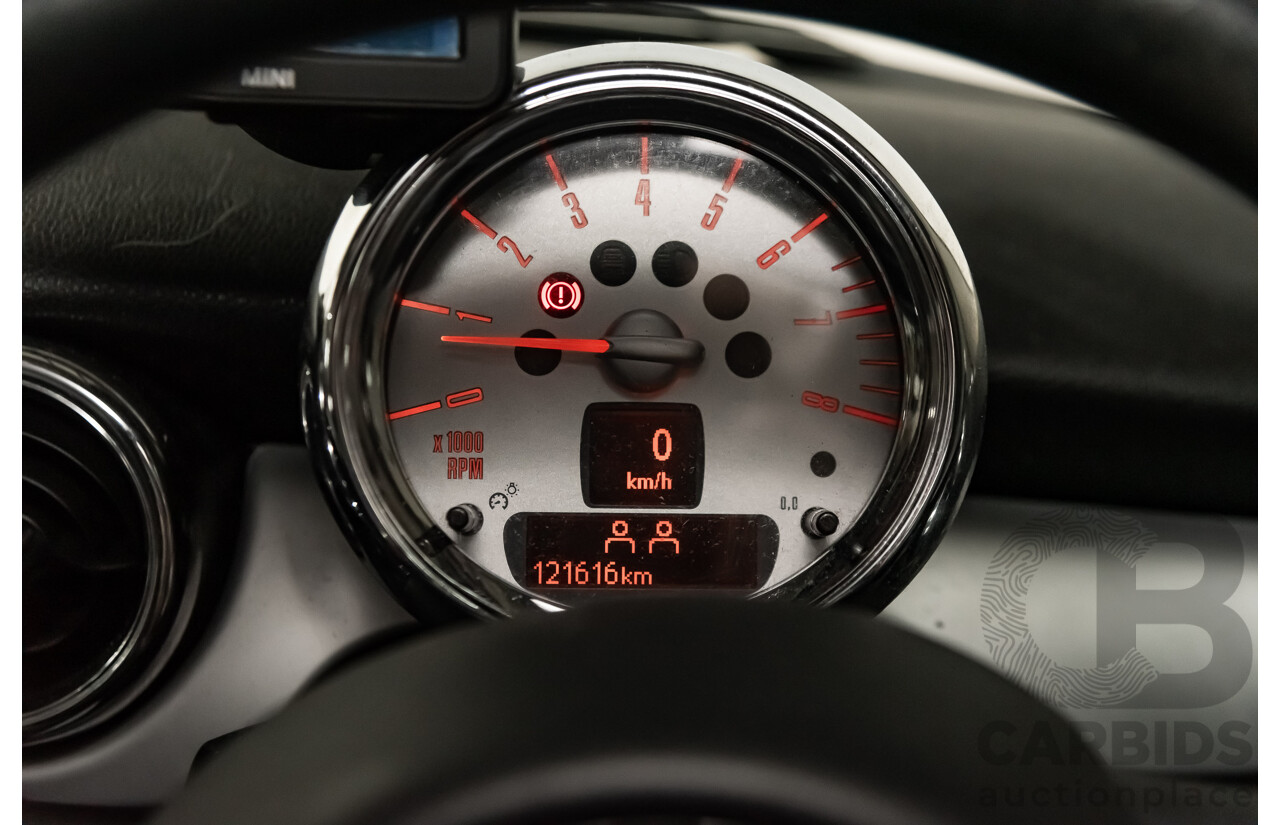 1/2012 Mini Cooper RAY R56 MY12 2d Hatchback Black 1.6L